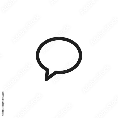 Speech bubble icon vector. Simple bubble sign