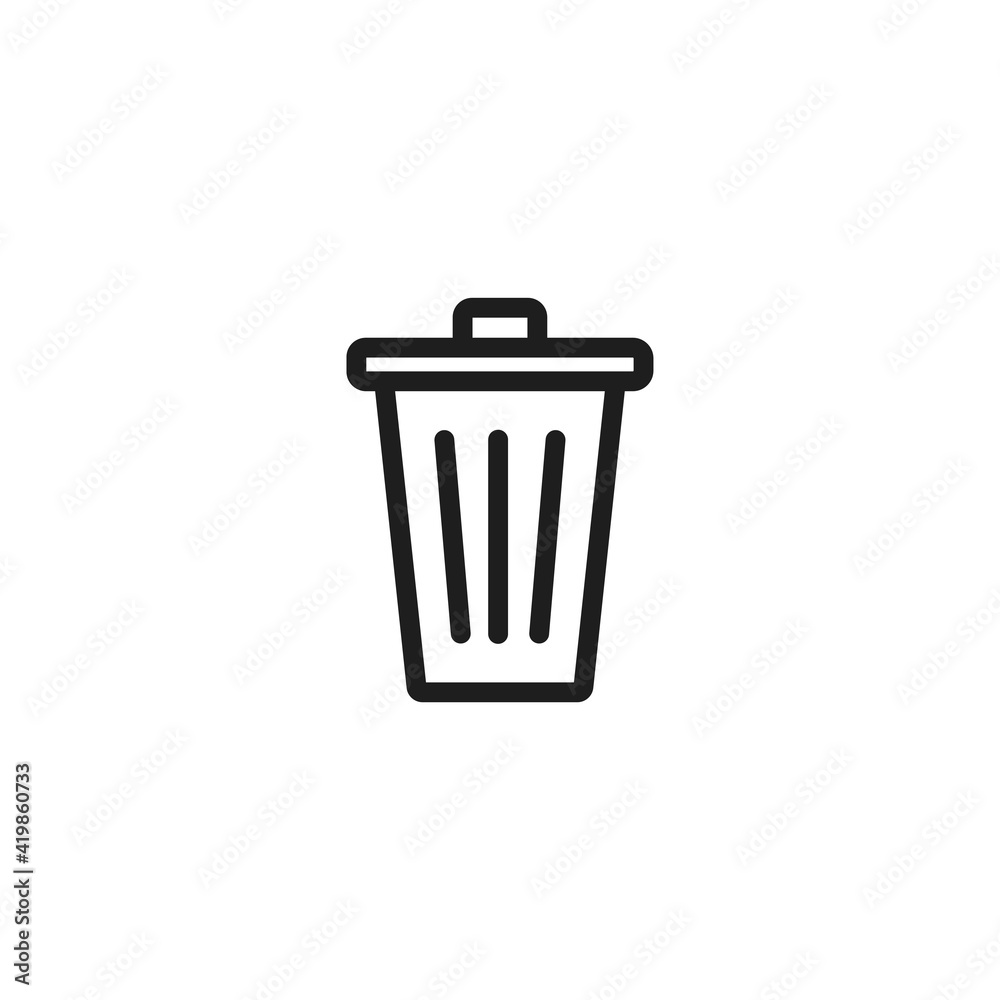Delete icon vector. Simple bin sign Delete icon vector. Simple bin sign