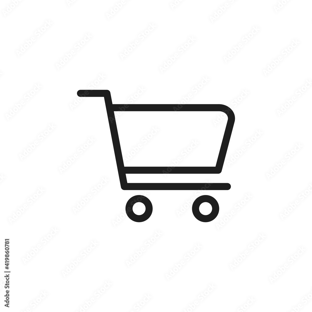 Shopping cart icon vector. Simple cart sign Shopping cart icon vector. Simple cart sign