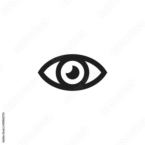 Eye icon vector. Simple vision sign