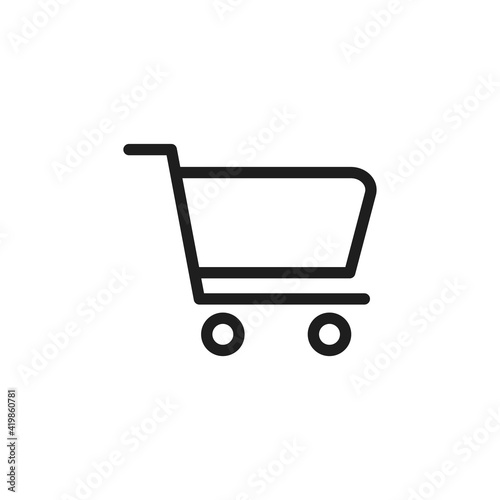 Shopping cart icon vector. Simple cart sign
