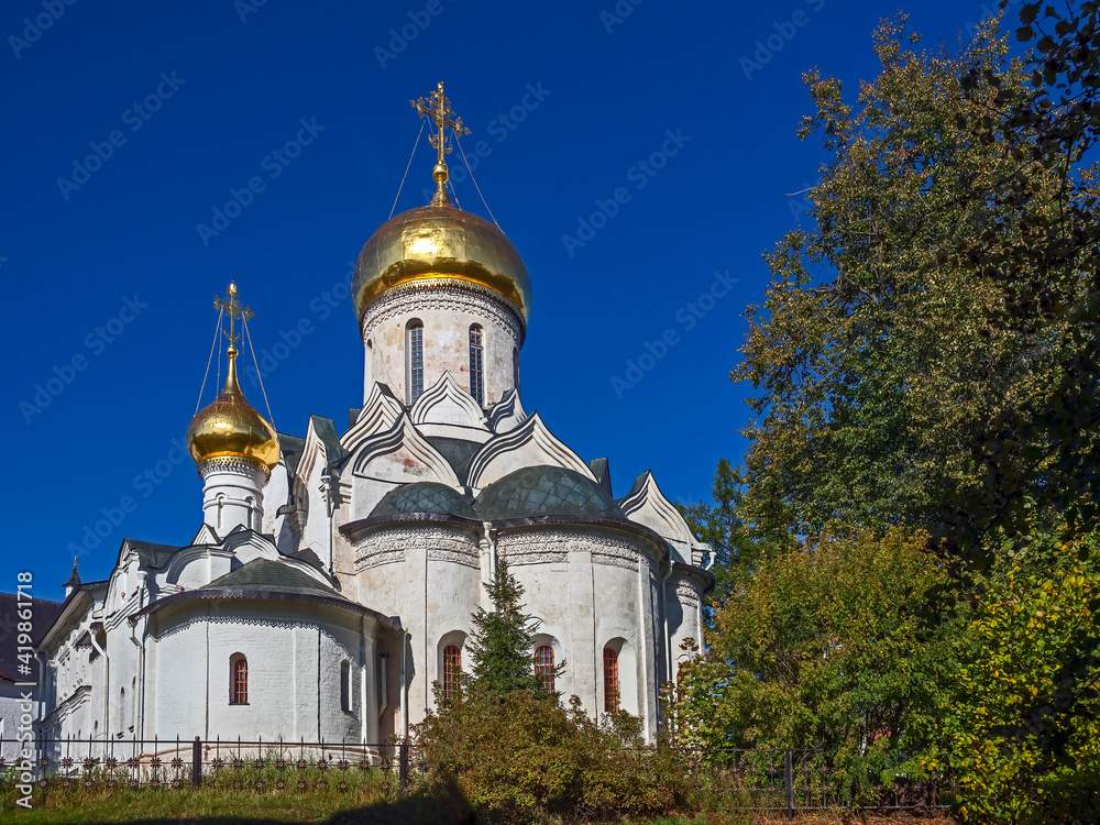 Nativity of the Virgin Temple. Year of construction 1405. Savvino - Storozhevsky monastery, city of Zvenigorod, Russia