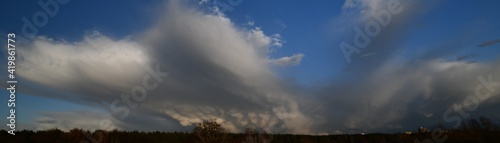 Mammatus Clouds over Berlin and Brandenburg on March 11, 2021, Germany