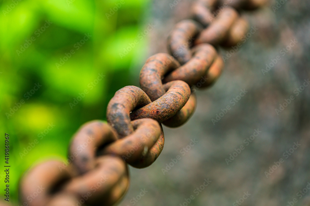 Close up of a rusty old mooring chain Close up of a rusty old mooring chain