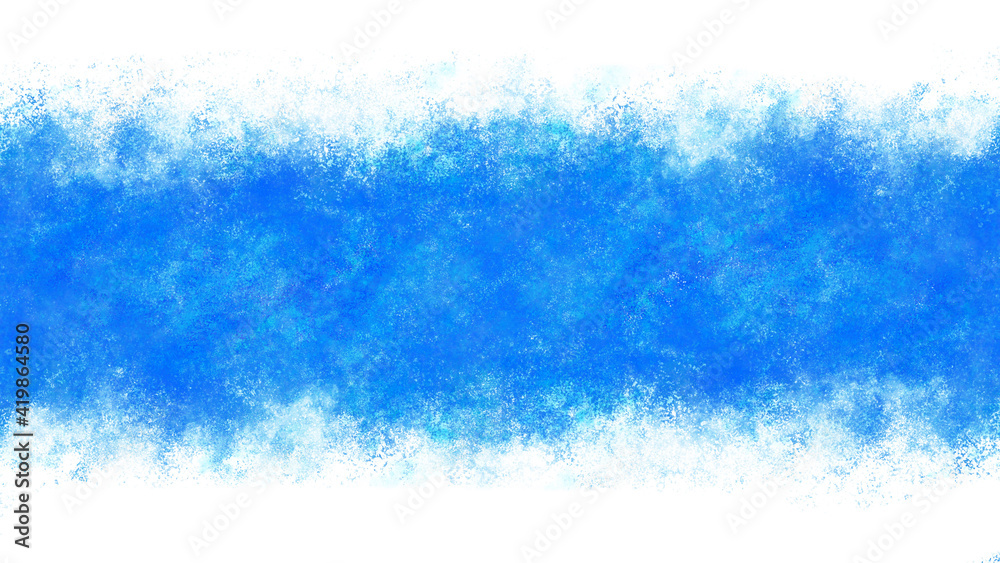 青色、水色の水彩の筆の跡、背景素材、テクスチャ	
