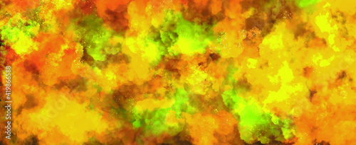  Hard watercolor background. autumn color