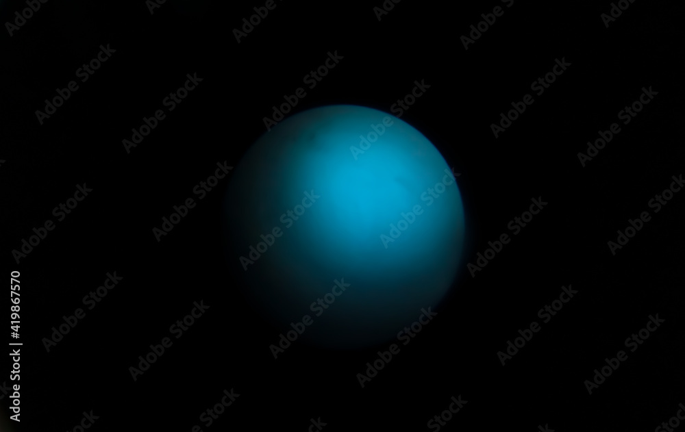 Isolated Uranus planet in the dark illustration 