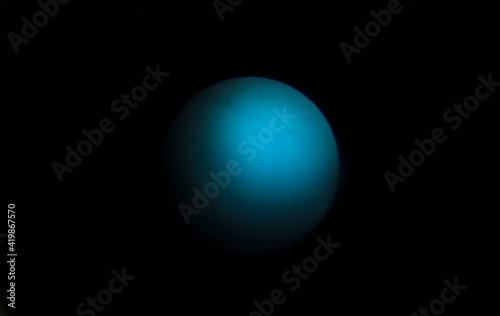 Isolated Uranus planet in the dark illustration 