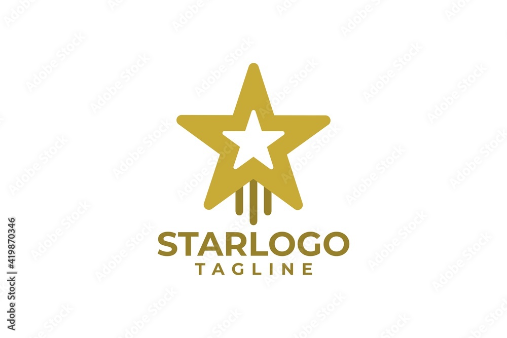 rising star logo. simple star vector symbol for any business logo. rising star logo. simple star vector symbol for any business logo.