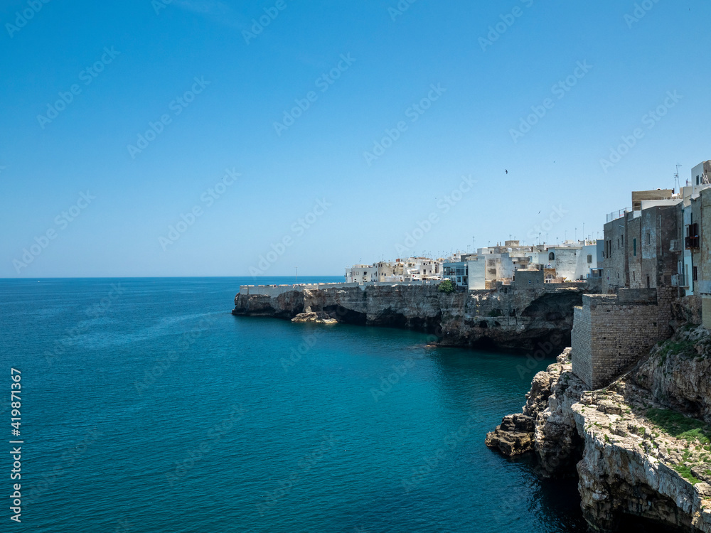 Polignano a Mare, Puglia, Old Town an d Beache, Southern Italy, Italy, Europe June 2019