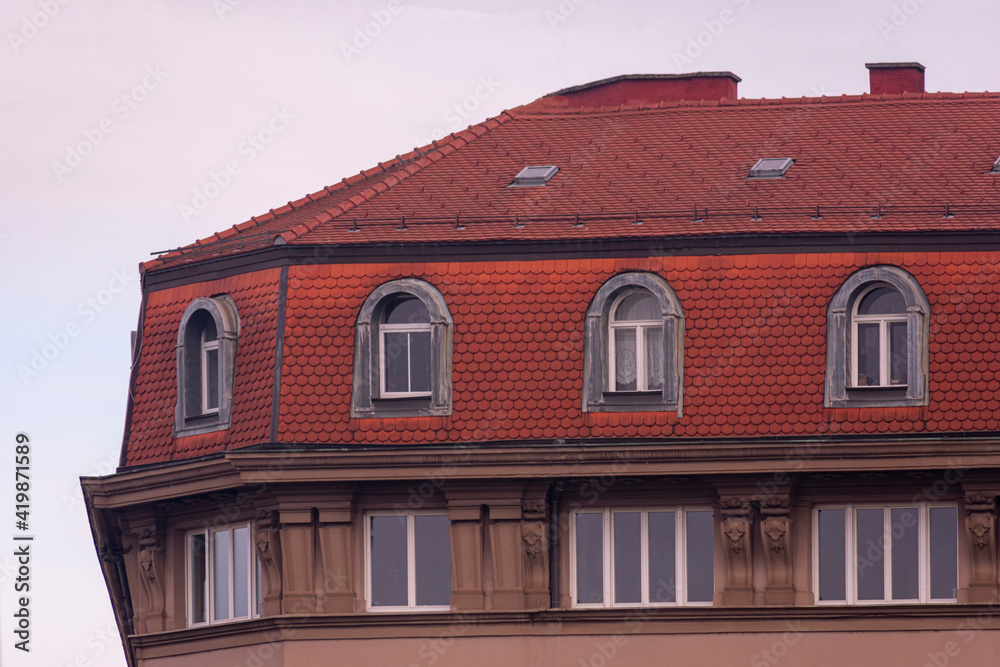 Facade of a building in Zagreb Croatia Facade of a building in Zagreb Croatia