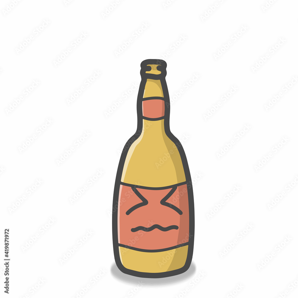 cute bottle character vector template design illustration cute bottle character vector template design illustration