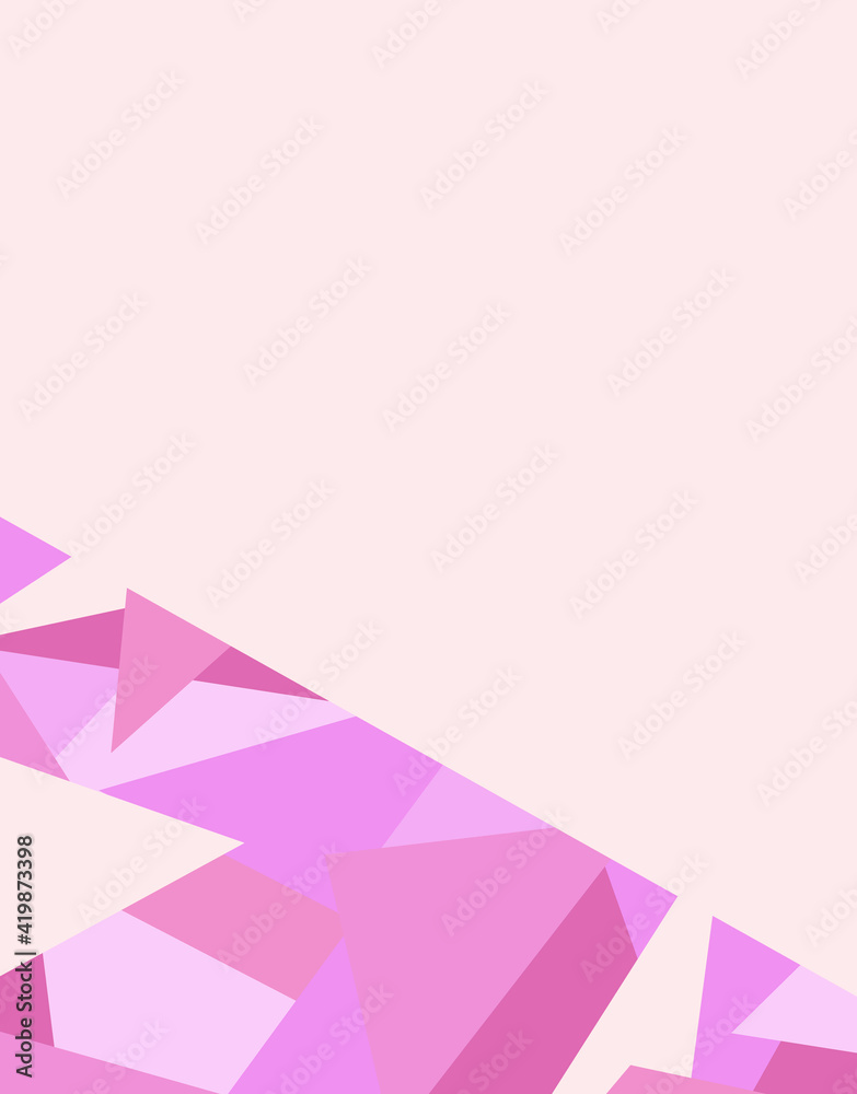 frame of geometric pattern on pink background