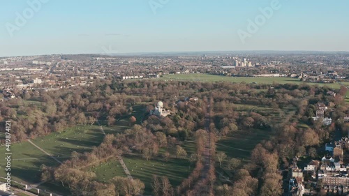 Drone shot towards Greenwich observatory photo