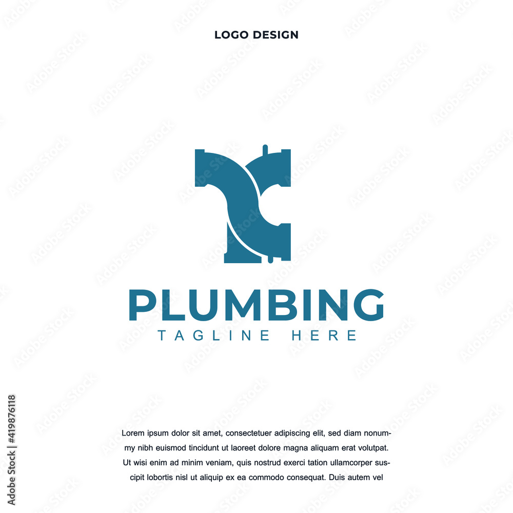Creative pipe plumbing icon logo design vector illustration. plumbing service symbol logo design color editable Creative pipe plumbing icon logo design vector illustration. plumbing service symbol logo design color editable