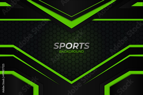 Sports Background Dark and Green Style