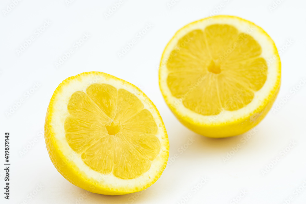 Lemon, bio, healthy food isolated on white background