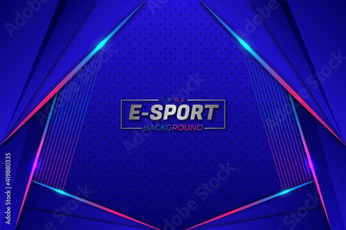 E-Sports Background Blue Style