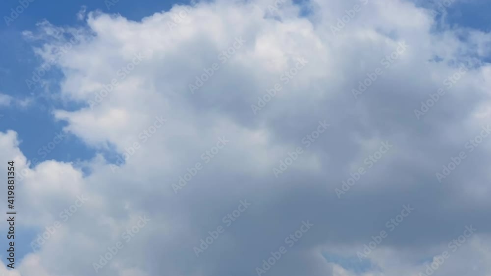 White cloud floating in the summer blue sky background time lapse White cloud floating in the summer blue sky background time lapse