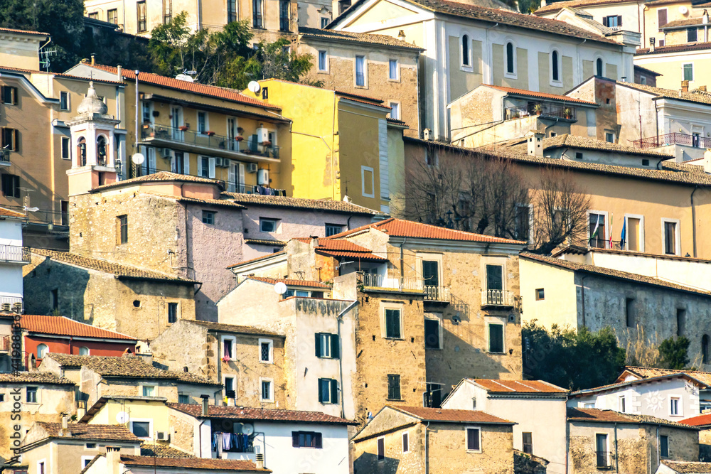 residential buildings in Alvito medieval town amid the Italian Apennine mountains of the south-east Lazio region residential buildings in Alvito medieval town amid the Italian Apennine mountains of the south-east Lazio region