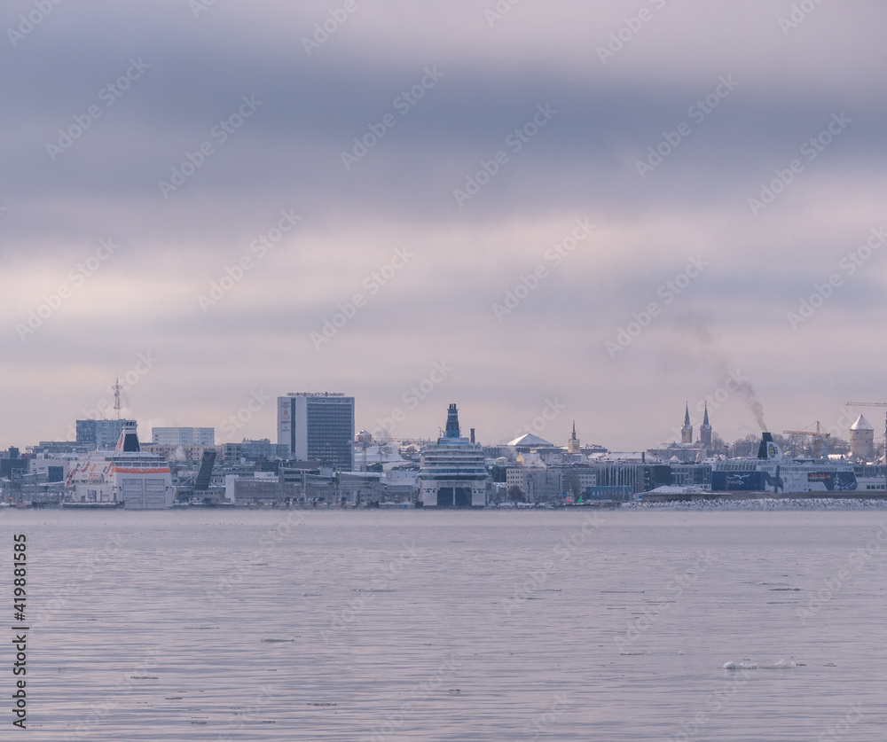 Winter Time City Tallinn Estonia