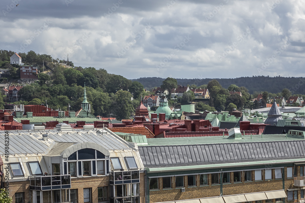 Gothenburg aerial view. Gothenburg is the second-largest city in Sweden.