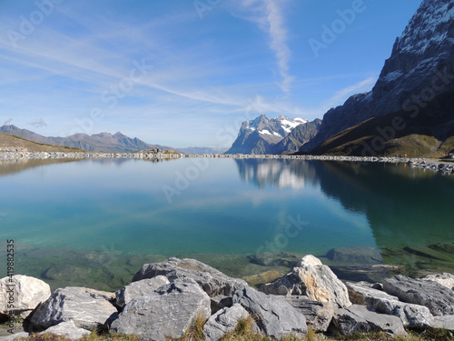 Switzerland, alps, mountains, nature, lake and snow