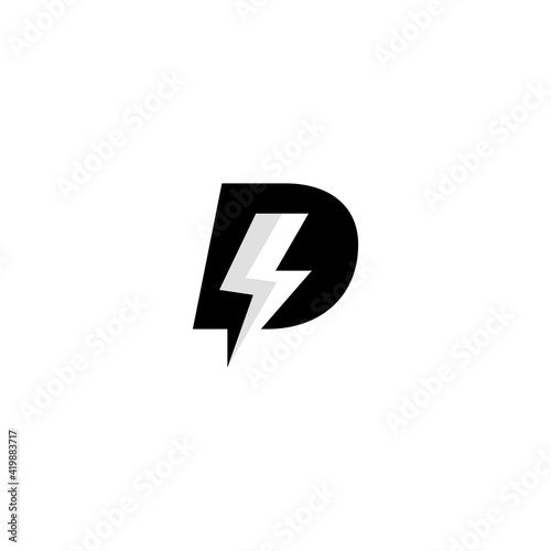 Free Download Modern Clean Template Logo Design, Letter D for Bolt - GFXLoad