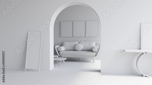 weißes Wohnzimmer  photo