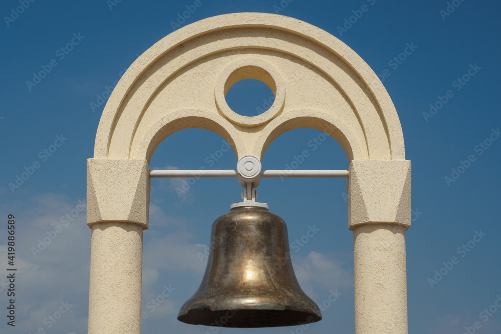 Bell of Ship in Odessa seaport, Ukraine