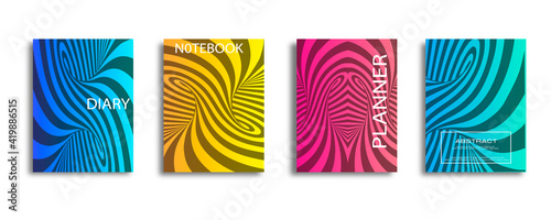 Minimal vector abstract cover notebook design. Planner and diary cover for print.