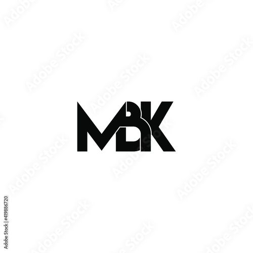 mbk letter original monogram logo design photo