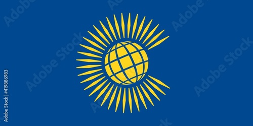 Commonwealth of Nations flag on white background  