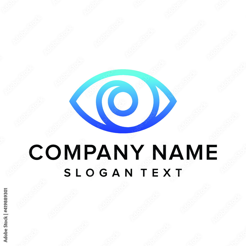 Linear eye logo design