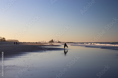 sunset on the beach