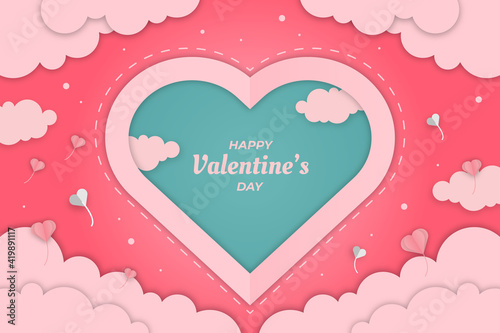Photos Cute Valentine Pink Love Cloud Background