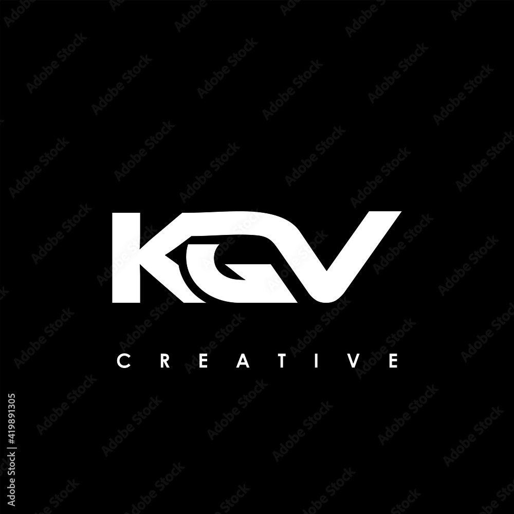 KQV Letter Initial Logo Design Template Vector Illustration KQV Letter Initial Logo Design Template Vector Illustration