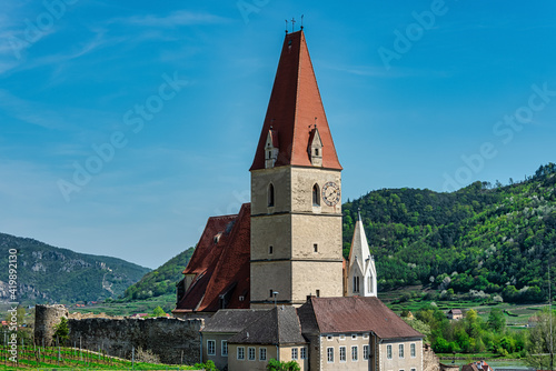 Parish church of Weissenkirchen at the Danube  Wachau Austria 18.04.2018