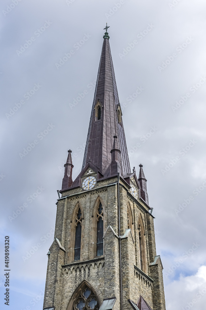 Obraz premium Gothic style Haga Church (Hagakyrkan) Haga Church opened in 1859. Church located in the cozy neighborhood Haga. Gothenburg, Sweden.