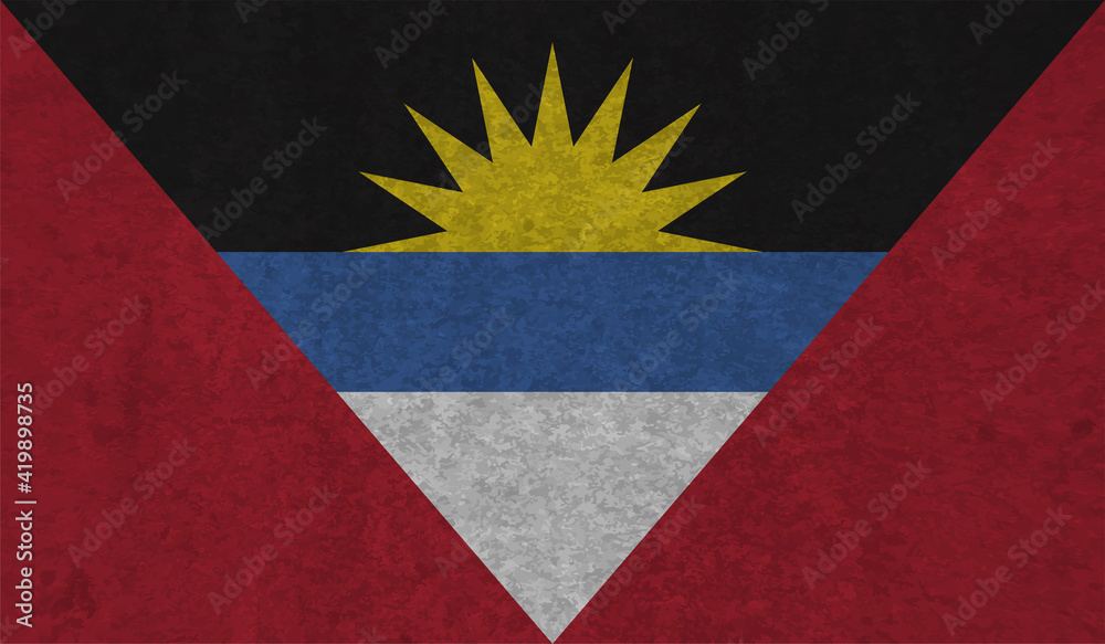 Decayed flag of Antigua and Barbuda