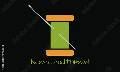 Needle and spool of thread for sewing
