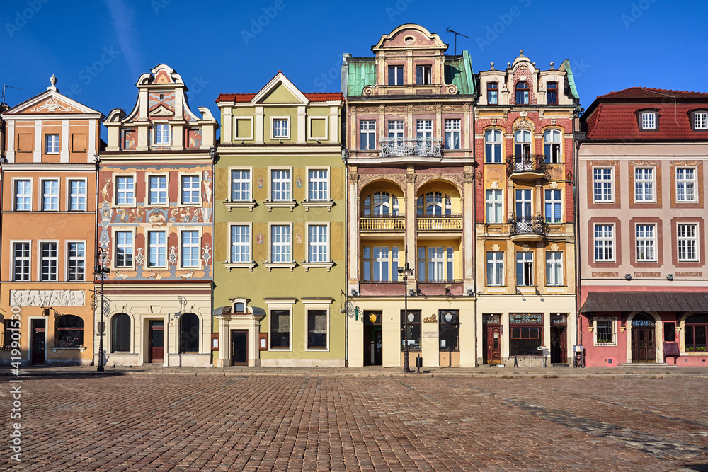 facades of historic tenements on the Old Market Square facades of historic tenements on the Old Market Square