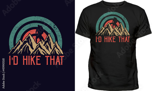 Retro Hiker Shirt | Hiking T Shirt | Retro Shirt | Hiking Workout Shirt | Olive Heather Shirt | Hiking Lover | Hiker Gift| Hiking Adventure