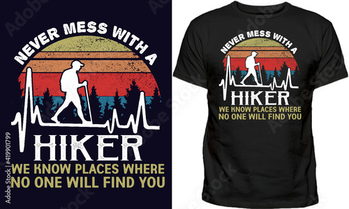 Retro Hiker Shirt | Hiking T Shirt | Retro Shirt | Hiking Workout Shirt | Olive Heather Shirt | Hiking Lover | Hiker Gift| Hiking Adventure