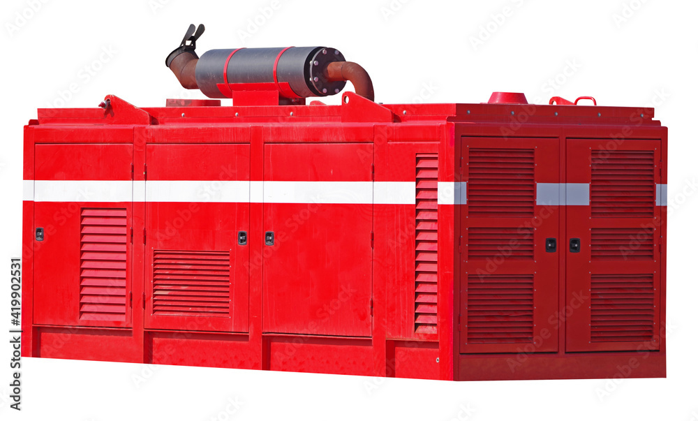 Mobile diesel generator for emergency electric power use for out