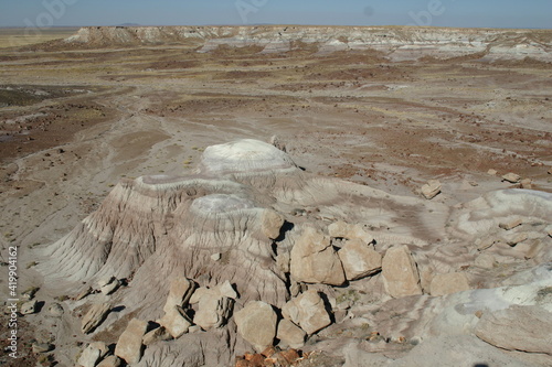 Arizona Painted Desert with Rocks Piled in Forground