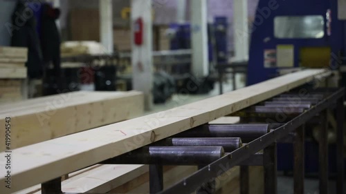 Wallpaper Mural sawing logs into boards and beams on the sawmill Torontodigital.ca