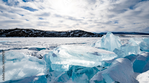 Ice hummocks on Lake Baikal
