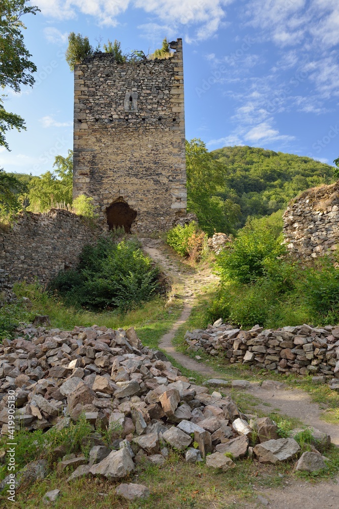 Ruins of Rýzmburk castle, Osek, West Bohemia, 20. 8. 2020