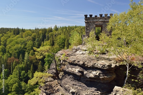 Kaiser-Wilhelm-Feste - Rosenthal rocks, Rosenthal-Bielatal, Saxony, Germany, 21. 8. 2020